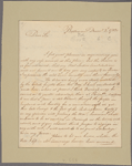 Letter to Philip Van Rensselaer, Albany [N. Y.]