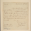 Letter to John Kean, Cashier, Bank of the United States, Philadelphia