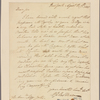 Letter to the Hon. Judge [Joseph Christopher] Yates [Schenectady?]