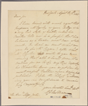 Letter to the Hon. Judge [Joseph Christopher] Yates [Schenectady?]