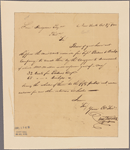 Letter to Samuel Hodgdon, Intendant Public Stores, Philadelphia