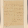 Letter to Jonathan Burrall, Cashier