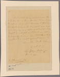 Letter to Jonathan Burrall, Cashier