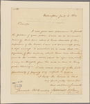 Letter to General [Alexander] McComb [New York]