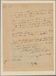 Letter to Benjamin Talmadge, Litchfield, Conn.