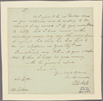Letter to Colonel [Henry] Jackson