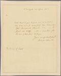 Letter to the Secretary of State [Jacob Rutsen Van Rensselaer, Albany]