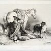 Man with his horse and dog, Cumberland.