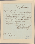 Letter to A[aron] Ward [Washington, D. C.]