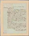 Letter to Zebedee Ring [New York?]