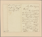 Letter to N[athaniel] F. Williams, Baltimore