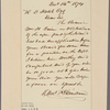 Letter to R. D. Hatch [New York]