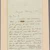 Letter to [Nathaniel F.] Moore, Garrison['s] [N. Y.]
