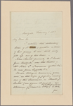 Letter to [Nathaniel F.] Moore, Garrison['s] [N. Y.]