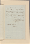 Letter to [Nathaniel F.] Moore, Garrison['s] [N. Y.]