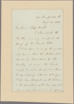 Letter to [Mary L.] Booth [New York].