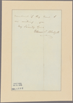 Letter to [Mary L.] Booth [New York].
