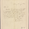 Letter to B. B. Lansing, Utica. Mr. Wilson