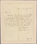 Letter to B. B. Lansing, Utica. Mr. Wilson