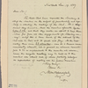 Letter to [William Henry Harrison, Wall Street, New York.]