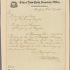 Letter to the Secretary of State, State of New York, and the Board of Supervisors of the County of New York