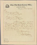 Letter to the Secretary of State, State of New York, and the Board of Supervisors of the County of New York