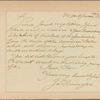 Letter to Isaiah Thomas, Postmaster, Worcester