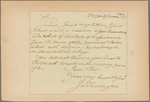 Letter to Isaiah Thomas, Postmaster, Worcester