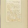 Letter to Doctor P. Worth [New York]