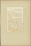 Letter to Doctor P. Worth [New York]