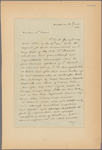 Letter to Dr. [Thomas Addis] Emmet, New York