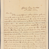 Letter to S[tephen] Van Rensselaer, Albany