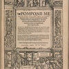 Pomponii melae de orbis sitv libri tres... 