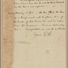 Letter to Mrs. [Elias] Boudinot, Baskinridge [N. J.]