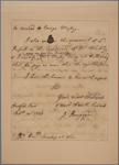Letter to the Secretary at War [Sir George Yonge, Bart., London.]