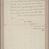 Letter to Earl Cornwallis