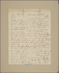 Letter to [Thomas Sim Lee, Annapolis?]