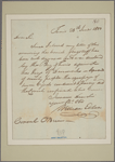 Letter to Consul [Richard] O'Brien