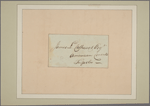 Letter to Consul [Richard] O'Brien