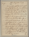 Letter to [George Washington?]