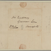 Letter to Gov. [Thomas Sim] Lee, Annapolis