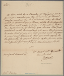Letter to Gov. [William] Denny [Philadelphia]