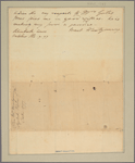 Letter to [Horatio] Gates