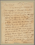 Letter to Col. [Elias] Dayton, Elizabethtown