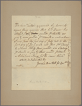 Letter to Josiah Bartlett, Philadelphia