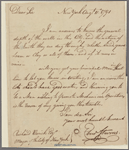 Letter to Richard Varick, Mayor of New York