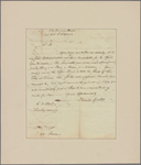 Letter to [Horatio Gates, New York.]