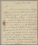 Letter to Gen. [Benjamin] Lincoln, Purisburgh [S. C.]