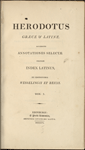 Holograph notes in a copy of Herodotus