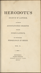Holograph notes in a copy of Herodotus